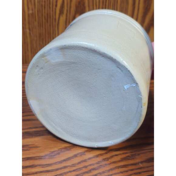 Stoneware Star Cutout Candle Holder By Union City Pottery 5" Tall Beige & Blue H - Picture 6 of 8